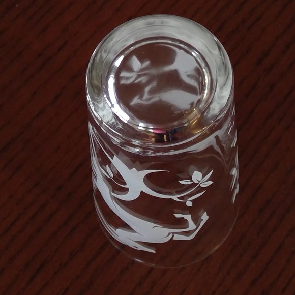 Federal Glass White Gazelle Deer Drinking Glass - Picture 4 of 4